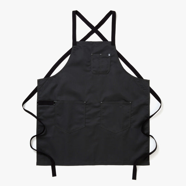 The All Day Crossback Apron - Char Grey Poly-Cotton - Hedley & Bennett ...