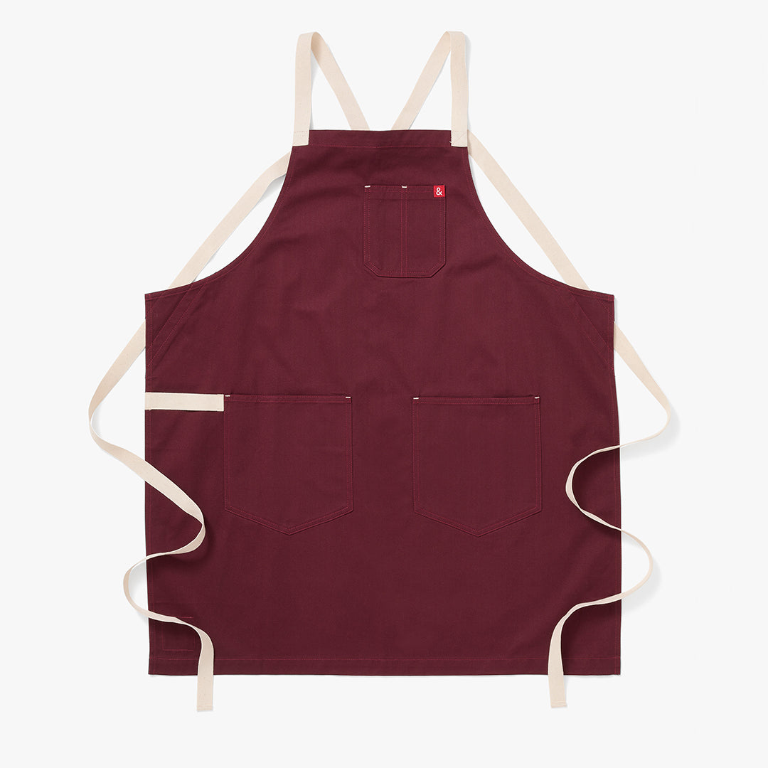 The All Day Crossback Apron - House Red - Hedley & Bennett For