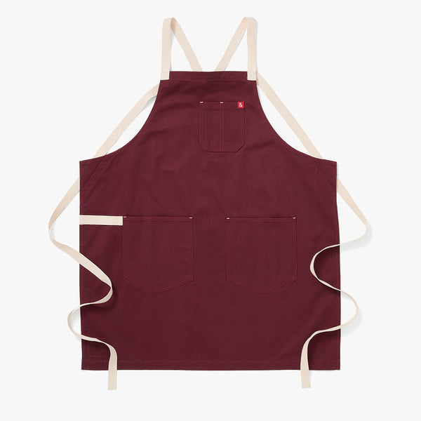The All Day Crossback Apron - House Red - Hedley & Bennett For Industry