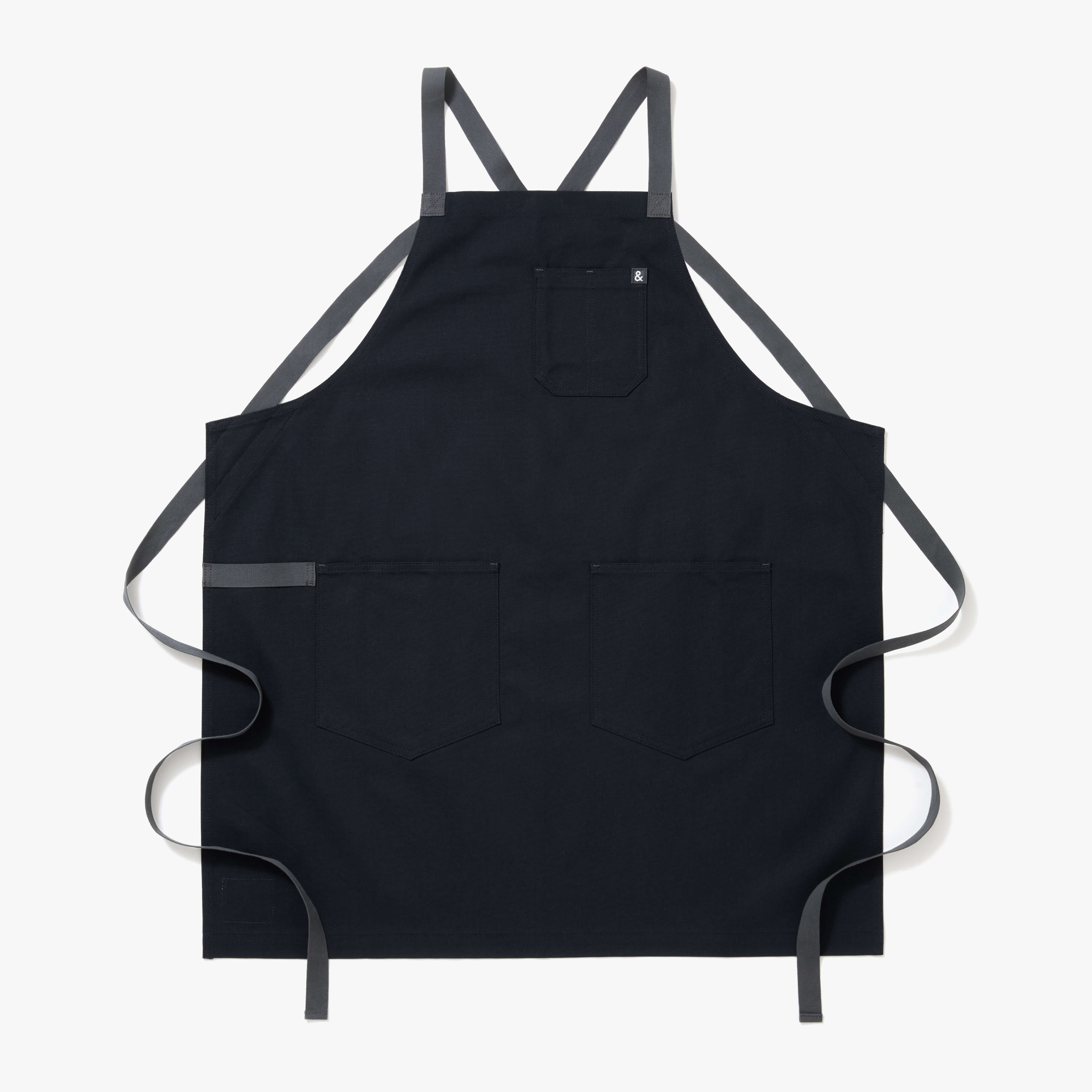 【未使用、美品】Crossback Apron 100%コットン The All Day Crossback Apron - Midnight Blue - Hedley & Bennett For