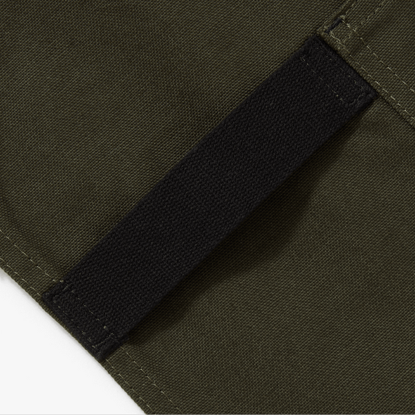 The All Day Crossback Apron - Olive Green Black Straps - Hedley ...