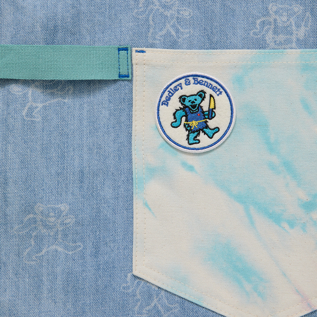 Grateful Dead x H&B Tie Dye Bears Apron | Funky Kitchen Gear | Hedley & Bennett | Essential Apron | Hedley & Bennett